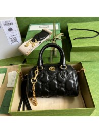 Gucci GG Matelasse leather top handle bag 702251 black HY11553ER88