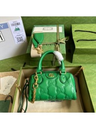 Gucci GG Matelasse leather top handle bag 702251 Bright green HY15861nV16