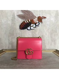 Gucci GG Original Marmont Leather Shoulder Bag 431384A Pink HY14300Wi77