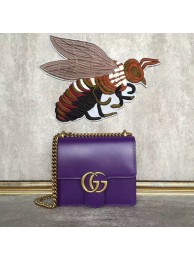 Gucci GG Original Marmont Leather Shoulder Bag 431384A Purple HY10848gE29