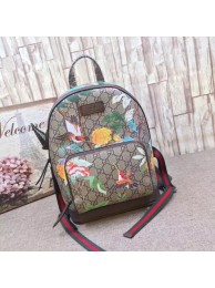 Gucci GG Supreme backpack Flower and bird 427042-1 Brown HY23360Sy67