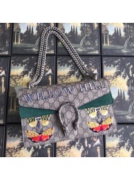Gucci GG Supreme canvas Dionysus small shoulder bag 400249 green HY1292XW58