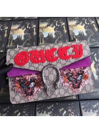 Gucci GG Supreme canvas Dionysus small shoulder bag 400249 purple HY7906Cw85