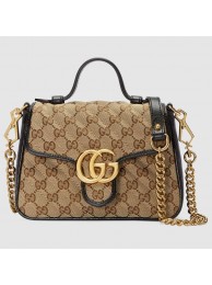 Gucci GG Supreme canvas Mini Top Handle Bag 583571 Black HY18551DO87