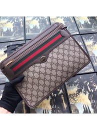 Gucci GG Supreme canvas pouch 597619 brown HY11241rf34