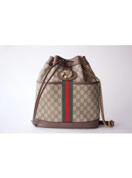 Gucci GG Supreme canvas Rajah medium bucket bag 553961 Brown HY26481Qu69