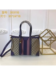 Gucci GG Supreme Canvas Tote Bag 353116 Purple HY19304Oj66