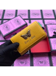 Gucci GG Supreme key case butterfly 519801 yellow HY6173Nw52