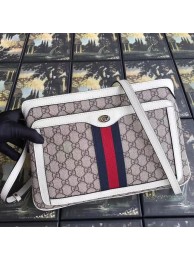 Gucci GG Supreme medium shoulder bag 523354 white HY4795Lp50