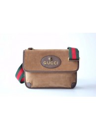 Gucci GG Supreme messenger bag 495654 Chestnut suede HY26841DS71