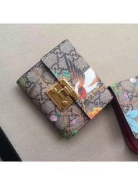 Gucci GG Supreme Padlock Tian Wallet 453155 Red HY14095KX86