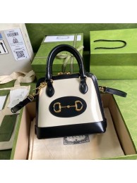 Gucci Horsebit 1955 mini top handle bag 640716 black&white HY3582yk28