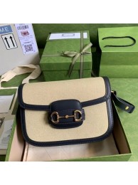 Gucci Horsebit 1955 small shoulder bag 602204 fabric &blue leather HY11452nE34