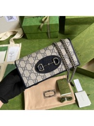 Gucci Horsebit 1955 wallet with chain 621892 blue HY244KX22