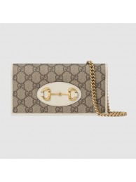 Gucci Horsebit 1955 wallet with chain 621892 white HY10155fw56