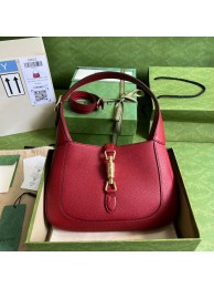 Gucci Jackie 1961 mini natural grain leather hobo bag 637091 red HY17319LG44