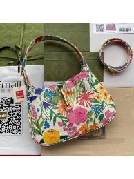 Gucci Jackie 1961 small flower hobo bag 636709 white HY17746Gp37