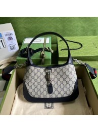 Gucci Jackie 1961 small GG shoulder bag 678843 blue HY4397su78