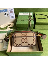 Gucci Jumbo GG mini bag 696075 brown HY17864Zf62