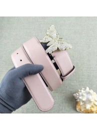 Gucci leather belt with butterfly 499553 pink HY18891EW67