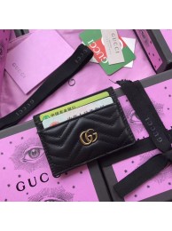 Gucci Leather Card Case 499360 Black HY1720vj67