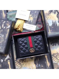 Gucci Leather card case with Double G 536453 black HY26945fw56
