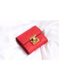 Gucci Leather french flap wallet 453155 red HY7228iv85