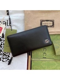 Gucci Leather zip around wallet 428736 black HY16001OG45