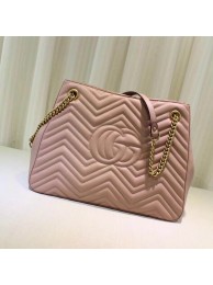 Gucci Marmont Medium Matelasse Shoulder Bag 447627 Pink HY15579UW57