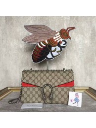 Gucci Medium Dionysus GG Canvas Shoulder Bag 400249 Red HY25375yx89