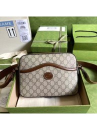Gucci Messenger bag with Interlocking G 675891 brown HY25016DS71