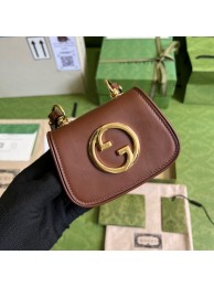 Gucci mini Blondie card case wallet 698635 brown HY14313vN22
