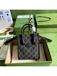 Gucci Mini tote bag with Interlocking G 671623 black HY11763fc78