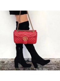 Gucci Now GG Marmont Matelasse Shoulder Bag 443496 Red HY14195aj95