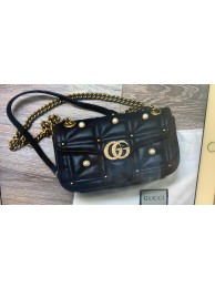 Gucci Now Marmont Mmatelasse Shoulder Bag 443497 Black HY4869fj51