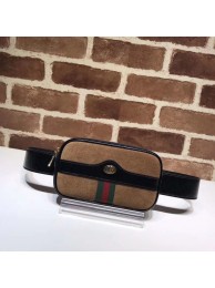 Gucci Nubuck leather belt bag 519308 brown&black HY21822dX32
