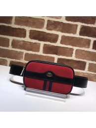 Gucci Nubuck leather belt bag 519308 red&black HY21088ta99