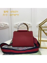 Gucci Nymphaea Leather mini Bag 470271 Red HY10135TV86
