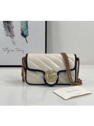 Gucci Online Exclusive GG Marmont mini bag 574969 White&blue HY13568fo19