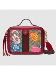 Gucci Ophidia GG Flora small shoulder bag 550622 red HY9691Qu69