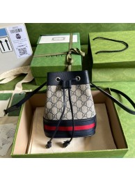 Gucci Ophidia GG mini bucket bag 550620 Blue HY4882nE34