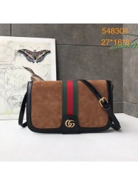 Gucci Ophidia GG Supreme small suede shoulder bag 548304 brown HY17184nQ90