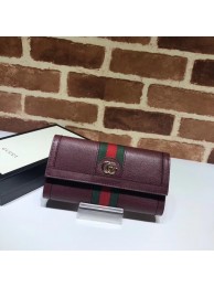 Gucci Ophidia leather wallet 523153 Wine HY12013Nw52