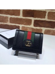 Gucci Ophidia leather wallet 523155 Black HY21531vm49