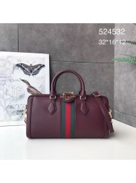 Gucci Ophidia medium top handle bag 524532 Burgundy HY15152EC68