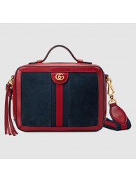 Gucci Ophidia small shoulder bag 550622 Blue suede HY11918ER88