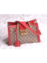 Gucci original Padlock shoulder bag 498156 red HY4331pB23