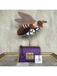 Gucci Padlock Gucci Signature Mini Shoulder Bag 409487A Purple HY5771kC27