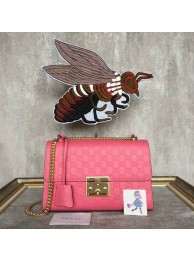Gucci Padlock Series Gucci Signature Shoulder Bag 409486 Pink HY501FT35