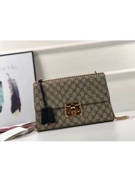 Gucci Padlock Shoulder Bag 409486 black HY3722aM39